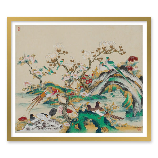 Mythical Birds Traditional Landscape