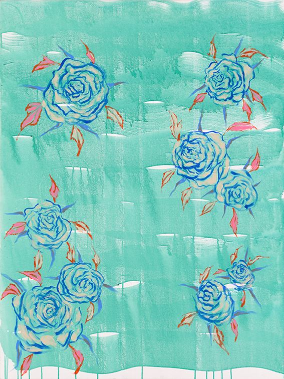 Sea Green Peonies Art Print