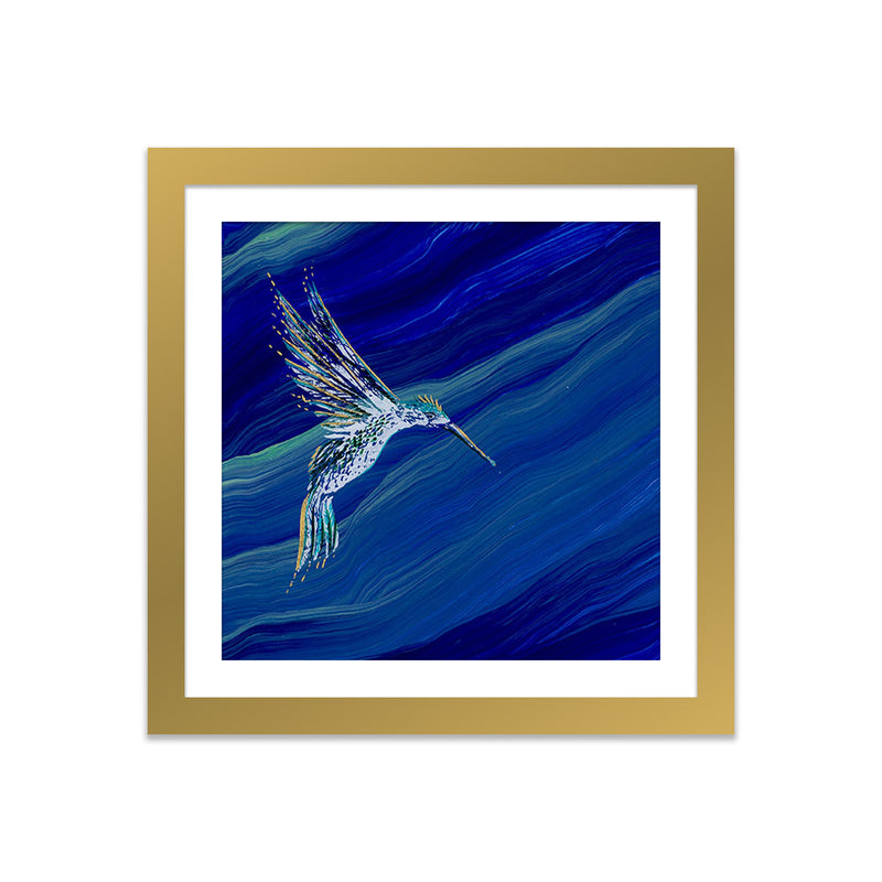 Mythical Hummingbird in Lapis Art Print