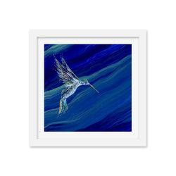 Mythical Hummingbird in Lapis Art Print