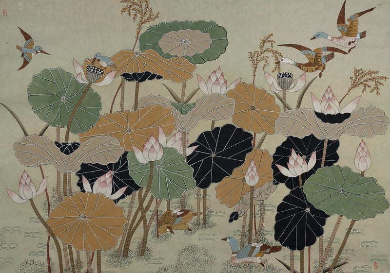 Lotus Pond Art Print