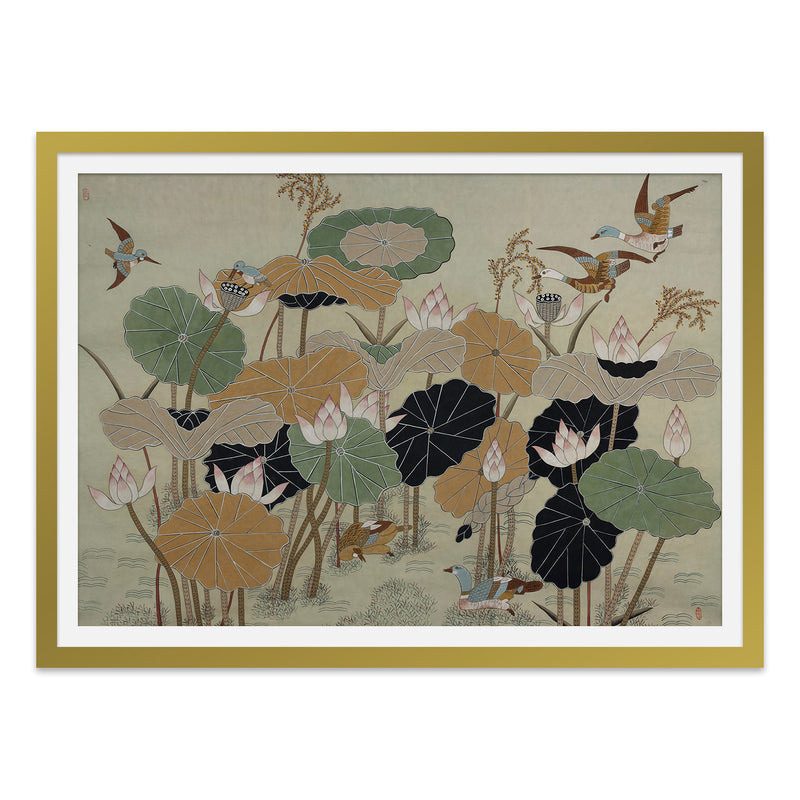 Lotus Pond Art Print