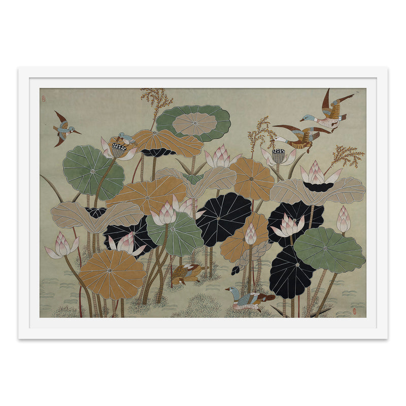 Lotus Pond Art Print