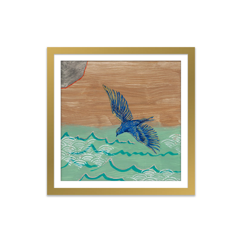 Ocean Bluebird Art Print